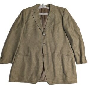 Ermenegildo Zegna Tan and Brown Houndstooth Sport Coat